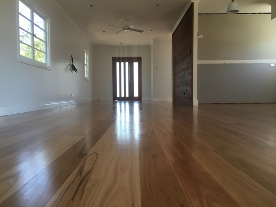 Blackbutt satin floor